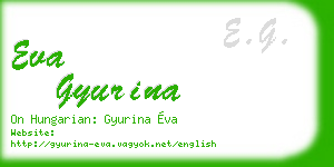 eva gyurina business card